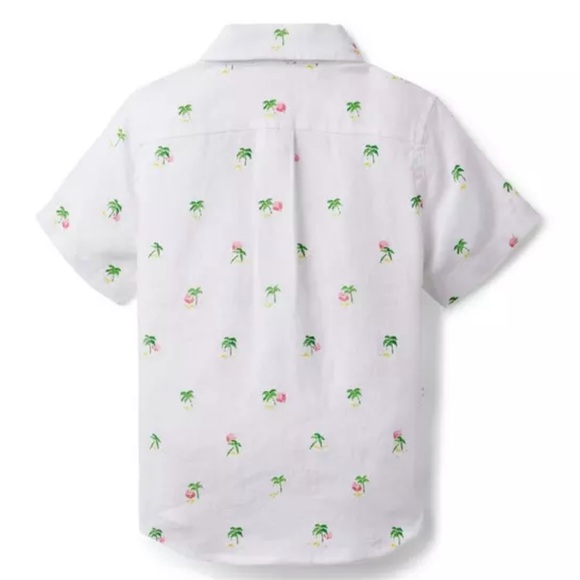 Janie and Jack Palm Tree Linen Shirt - Picture 2 of 12